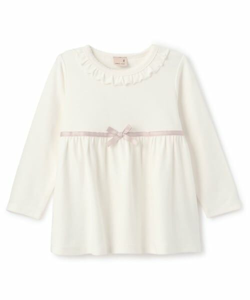 petit main / プティマイン Tシャツ | 【フワもちっと】カットチュニック（アイボリー）