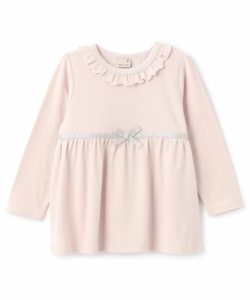 petit main / プティマイン Tシャツ | 【フワもちっと】カットチュニック（ライト ピンク）