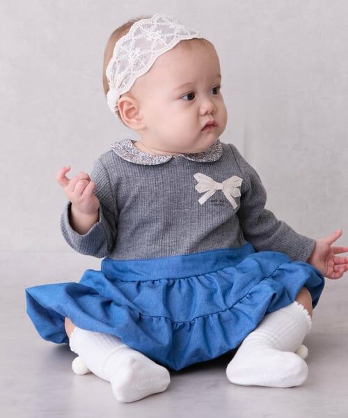 petit main / プティマイン Tシャツ | 【リンク】衿つきリボン長袖Tシャツ | 詳細3