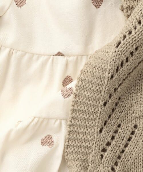 petit main / プティマイン ミニ丈・ひざ丈ワンピース | 【リンク】ベストつきティアードワンピース(キッズサイズ) | 詳細12