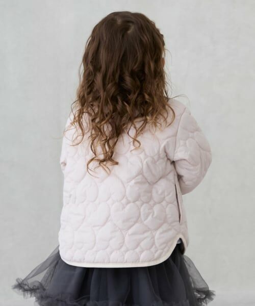 petit main / プティマイン ブルゾン | 【リンク】ハートキルティングジャケット(キッズサイズ) | 詳細1