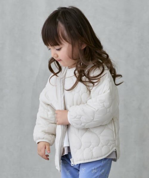 petit main / プティマイン ブルゾン | 【リンク】ハートキルティングジャケット(キッズサイズ) | 詳細4