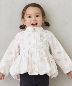 petit main / プティマイン ブルゾン | 【撥水加工/洗える】ペプラムウィンブレ