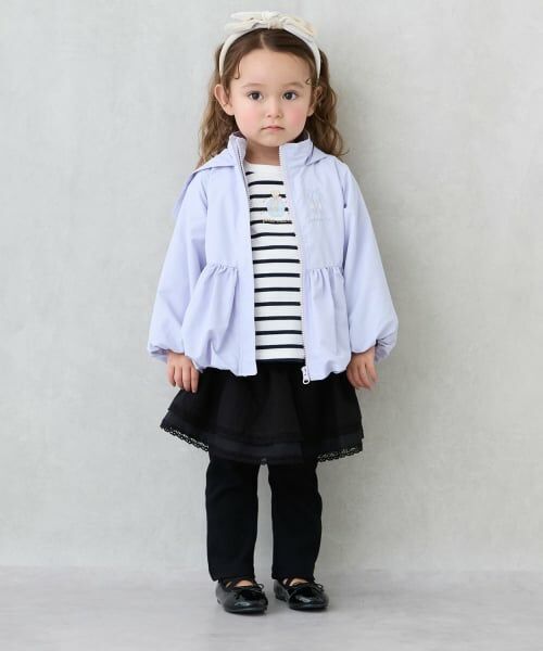 petit main / プティマイン ブルゾン | 【撥水加工/洗える】ペプラムウィンブレ | 詳細8