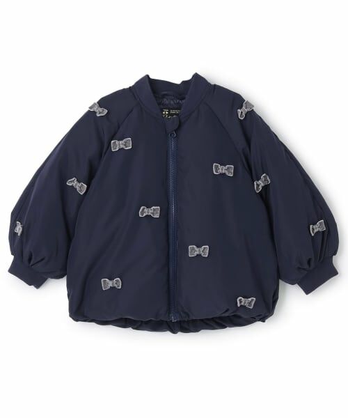 petit main / プティマイン ブルゾン | 【リンク/洗える】ちびリボン中綿ジャケット | 詳細6