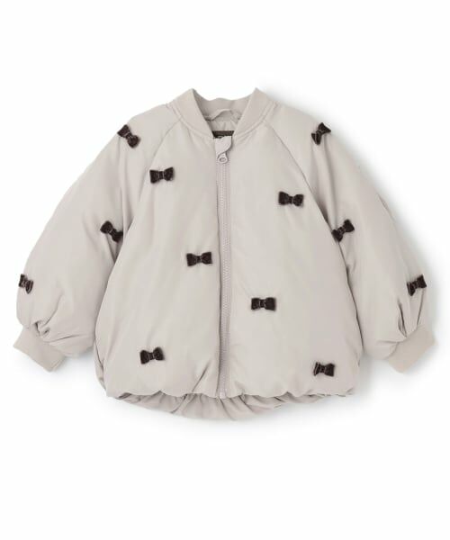 petit main / プティマイン ブルゾン | 【リンク/洗える】ちびリボン中綿ジャケット | 詳細7