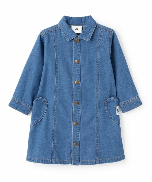 petit main / プティマイン ミニ丈・ひざ丈ワンピース | 【Lee】デニムワンピース（サックス）