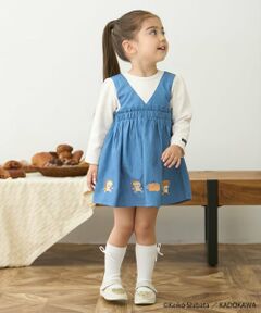 petit main / プティマイン ミニ丈・ひざ丈ワンピース | 【パンどろぼう】ドッキングワンピース
