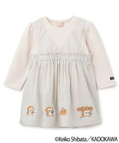 petit main / プティマイン ミニ丈・ひざ丈ワンピース | 【パンどろぼう】ドッキングワンピース