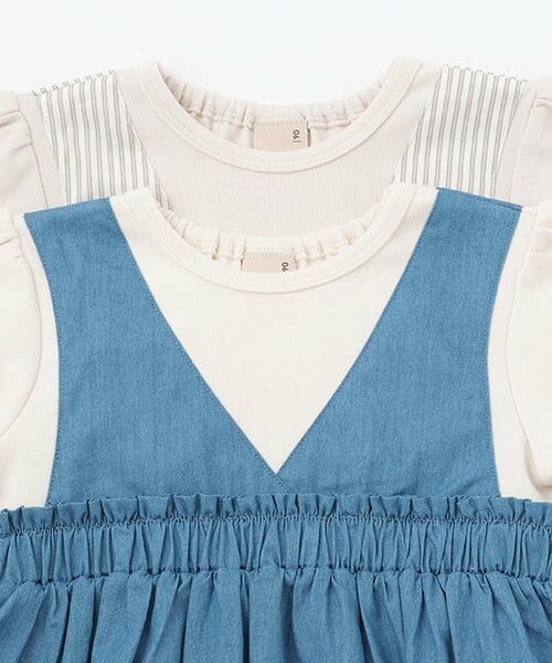 petit main / プティマイン ミニ丈・ひざ丈ワンピース | 【パンどろぼう】ドッキングワンピース | 詳細4