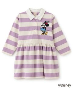 petit main / プティマイン ミニ丈・ひざ丈ワンピース | 【Disney】【リンク】ラガー長袖ワンピース