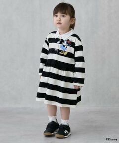 petit main / プティマイン ミニ丈・ひざ丈ワンピース | 【Disney】【リンク】ラガー長袖ワンピース