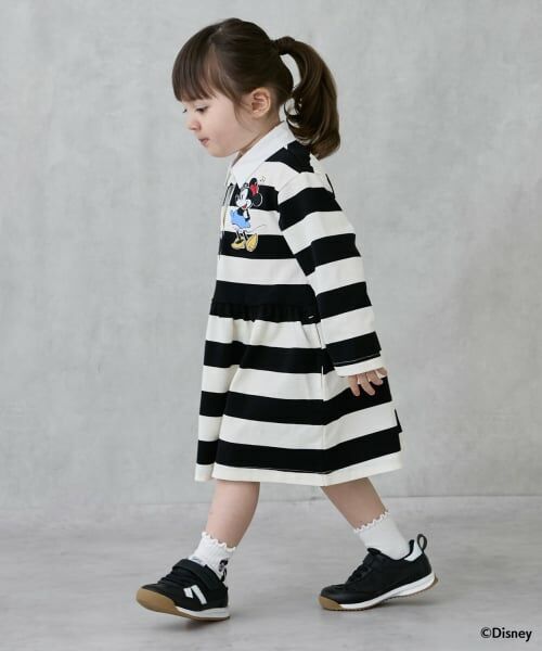 petit main / プティマイン ミニ丈・ひざ丈ワンピース | 【Disney】【リンク】ラガー長袖ワンピース | 詳細1