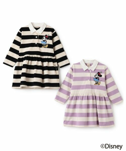 petit main / プティマイン ミニ丈・ひざ丈ワンピース | 【Disney】【リンク】ラガー長袖ワンピース | 詳細13