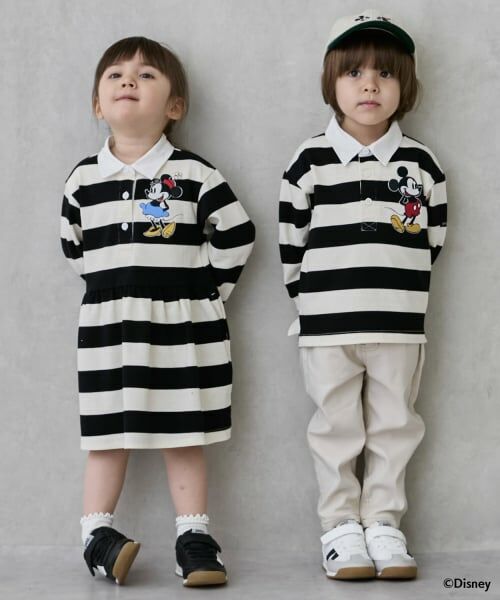 petit main / プティマイン ミニ丈・ひざ丈ワンピース | 【Disney】【リンク】ラガー長袖ワンピース | 詳細2