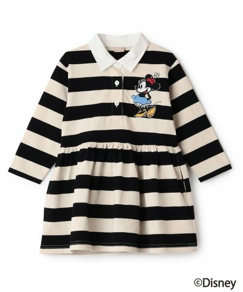 petit main / プティマイン ミニ丈・ひざ丈ワンピース | 【Disney】【リンク】ラガー長袖ワンピース | 詳細4