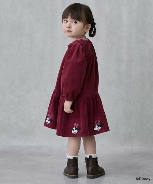 petit main / プティマイン ミニ丈・ひざ丈ワンピース | 【Disney】コーデュロイワンピース | 詳細1