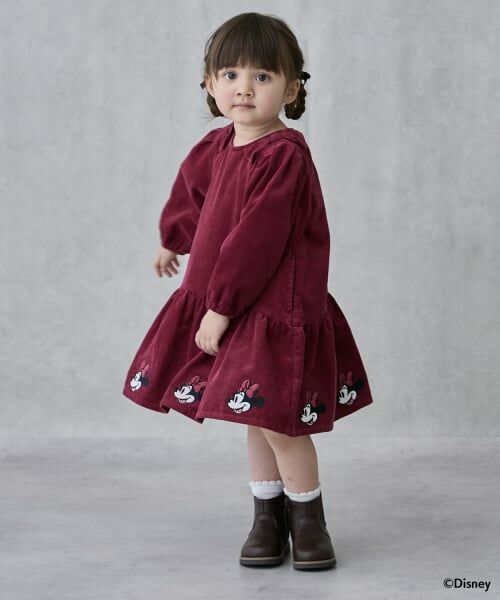petit main / プティマイン ミニ丈・ひざ丈ワンピース | 【Disney】コーデュロイワンピース | 詳細3