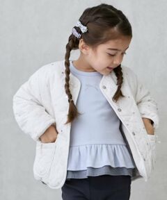 petit main / プティマイン ブルゾン | 【リンク】箔プリントリバーシブルジャケット