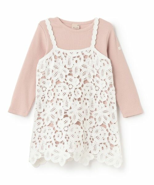 petit main / プティマイン ミニ丈・ひざ丈ワンピース | レースキャミワンピース | 詳細3