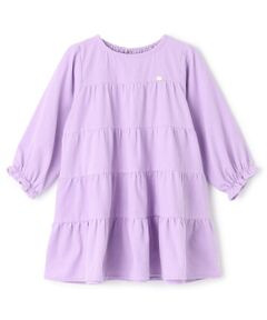 petit main / プティマイン ミニ丈・ひざ丈ワンピース | コーデュロイティアードワンピース