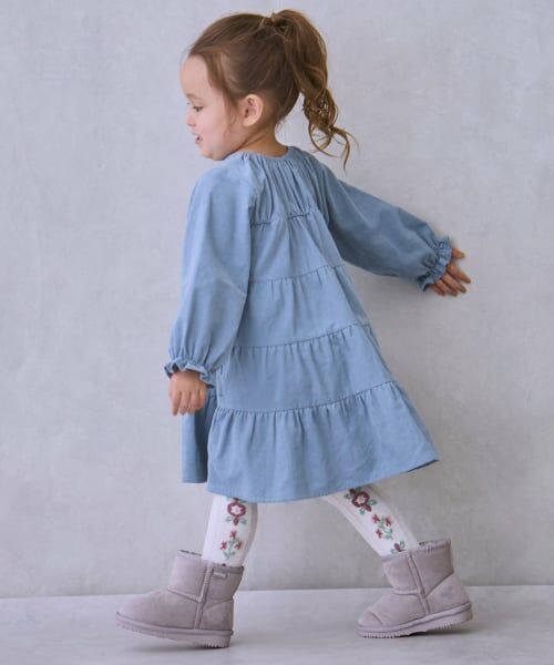 petit main / プティマイン ミニ丈・ひざ丈ワンピース | コーデュロイティアードワンピース | 詳細1