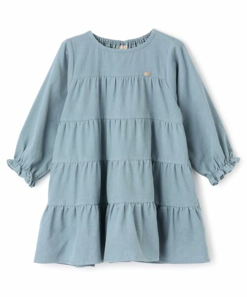 petit main / プティマイン ミニ丈・ひざ丈ワンピース | コーデュロイティアードワンピース | 詳細5