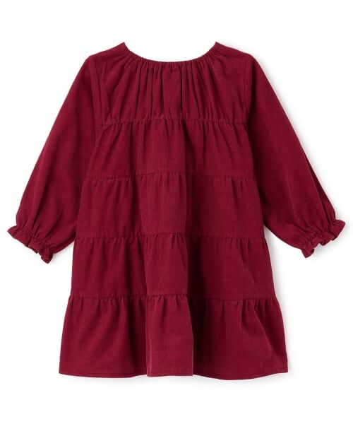 petit main / プティマイン ミニ丈・ひざ丈ワンピース | コーデュロイティアードワンピース | 詳細7