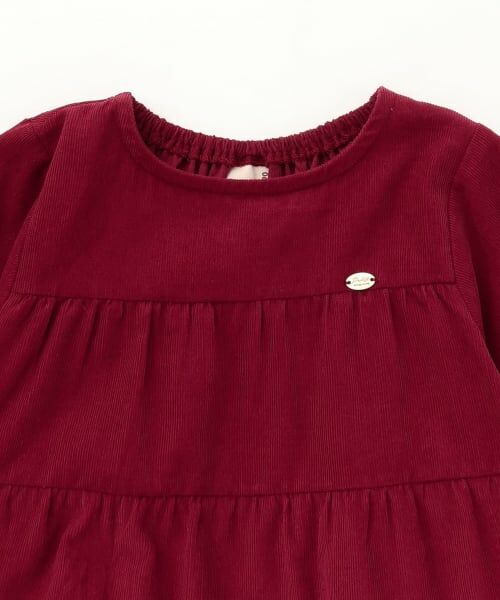 petit main / プティマイン ミニ丈・ひざ丈ワンピース | コーデュロイティアードワンピース | 詳細8