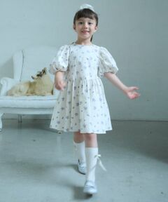 petit main / プティマイン ミニ丈・ひざ丈ワンピース | 【リンク】袖パフワンピース