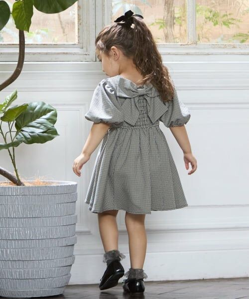 petit main / プティマイン ミニ丈・ひざ丈ワンピース | 【リンク】袖パフワンピース | 詳細1