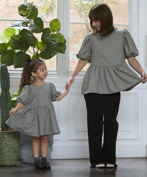 petit main / プティマイン ミニ丈・ひざ丈ワンピース | 【リンク】袖パフワンピース | 詳細3