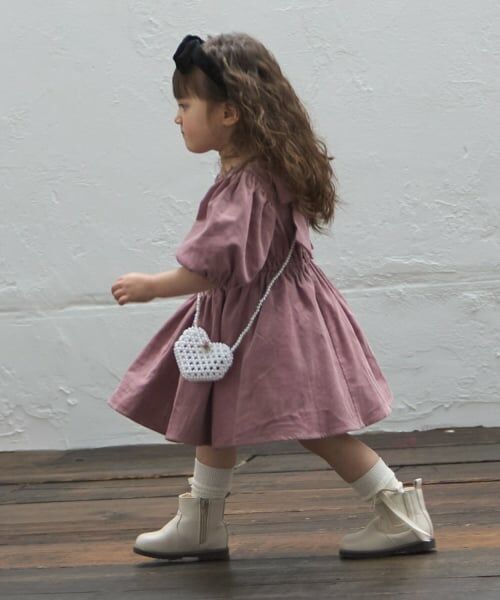 petit main / プティマイン ミニ丈・ひざ丈ワンピース | 【リンク】袖パフワンピース | 詳細4