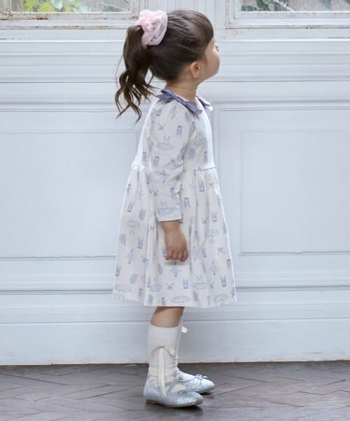 petit main / プティマイン ミニ丈・ひざ丈ワンピース | 【GOODPRICE】柄リボンカットワンピース | 詳細1