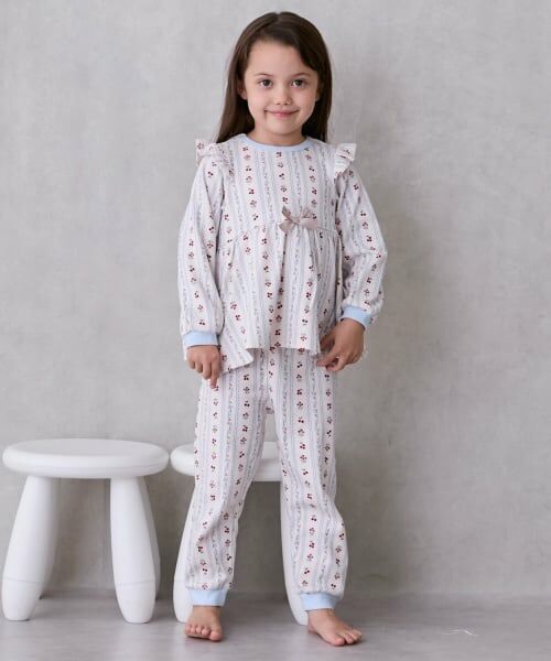 petit main / プティマイン ルームウェア | GIRLSアソート柄パジャマ（ライト ピンク）