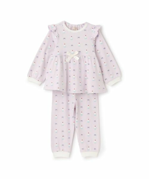 petit main / プティマイン ルームウェア | GIRLSアソート柄パジャマ（ラベンダー）
