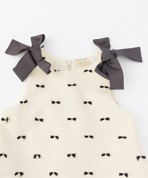 petit main / プティマイン ミニ丈・ひざ丈ワンピース | 【リンク】肩リボンジャンパースカート | 詳細3