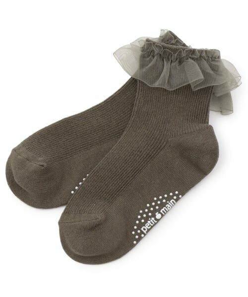 petit main / プティマイン ソックス | チュールフリルソックス（グレー）