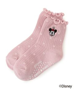 petit main / プティマイン ソックス | 【Disney】ミニー/刺しゅう靴下