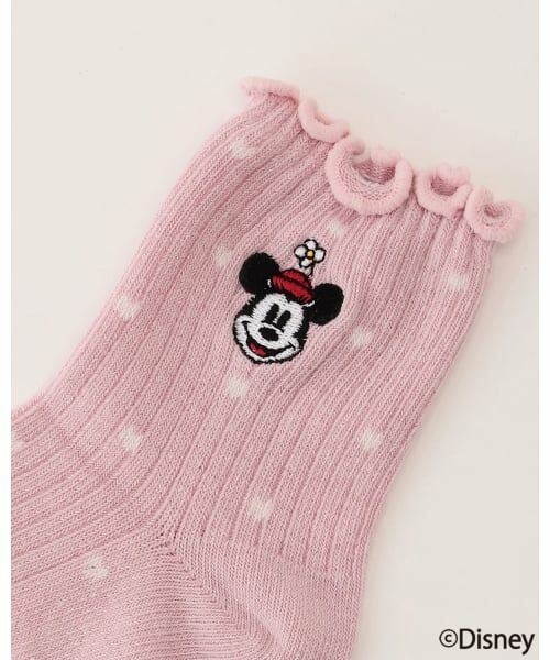 petit main / プティマイン ソックス | 【Disney】ミニー/刺しゅう靴下 | 詳細1