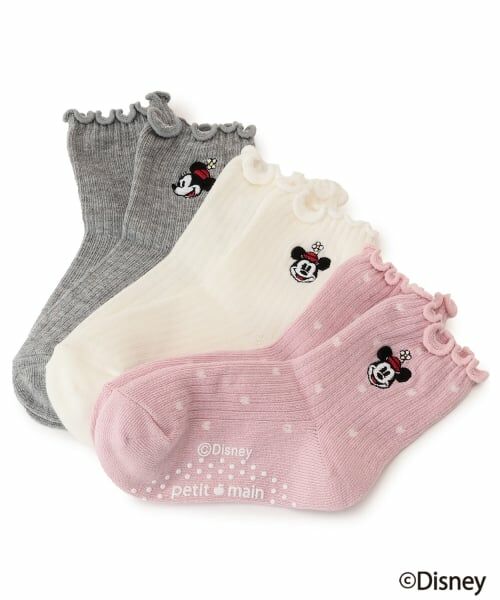 petit main / プティマイン ソックス | 【Disney】ミニー/刺しゅう靴下 | 詳細4