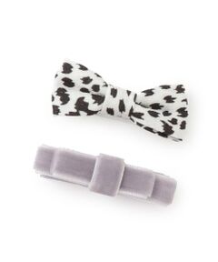 リボンヘアクリップ 2P