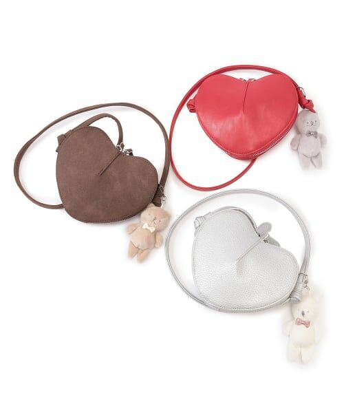 petit main / プティマイン ショルダーバッグ | チャームつきハートポシェット | 詳細12