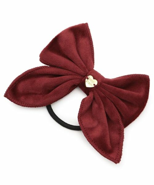 petit main / プティマイン ヘアゴム・シュシュ | リボンヘアゴム（ワイン）