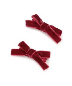 petit main / プティマイン ヘアピン | ベロアリボンヘアクリップ2P