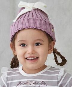 petit main / プティマイン ニットキャップ | リボンニット帽