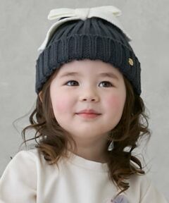 petit main / プティマイン ニットキャップ | リボンニット帽