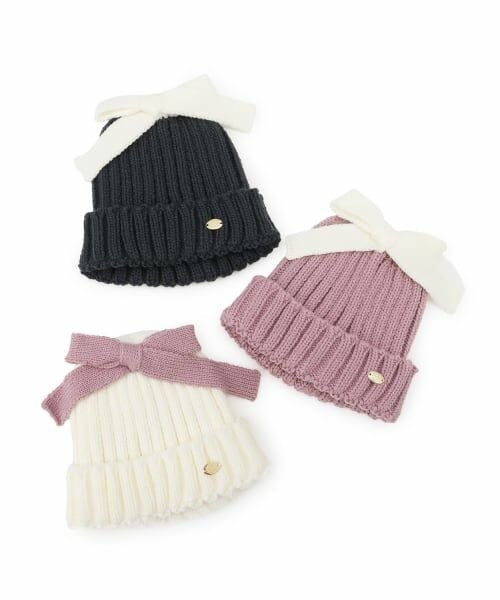 petit main / プティマイン ニットキャップ | リボンニット帽 | 詳細11