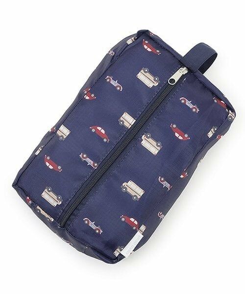 petit main / プティマイン ポーチ | 【トラベル】縦型マルチポーチ/L（紺）