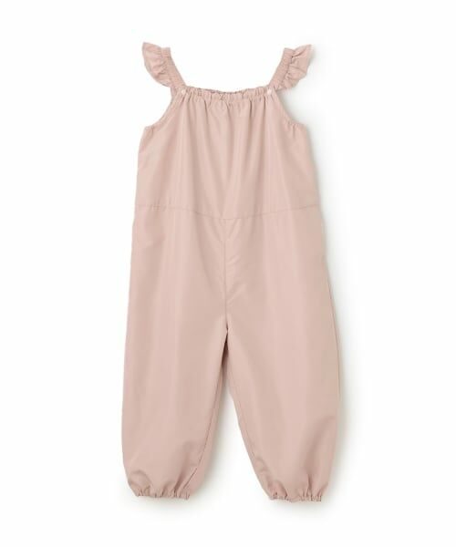 petit main / プティマイン その他 | 【撥水加工】肩フリルプレイウェア/L（ライト ピンク）